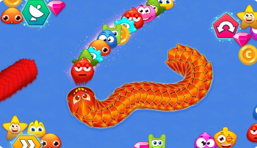 Worm Hunt: Snake Game IO Zone - Free Play & No Download